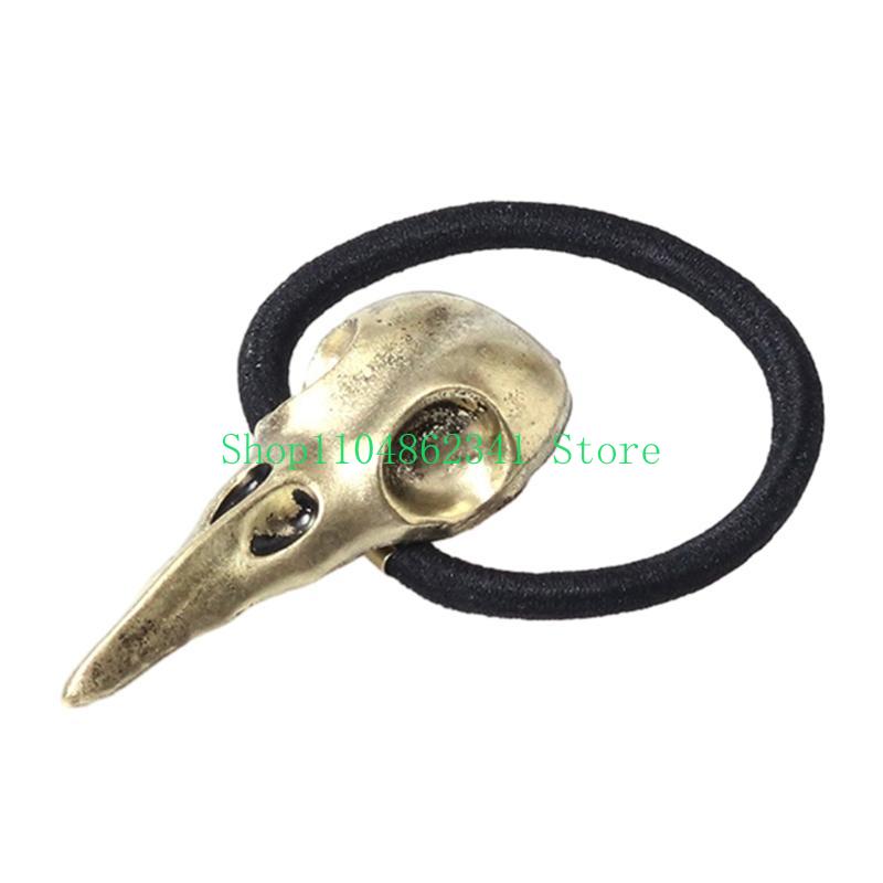 Women Accessories Description - 652F Halloween Crow Skull Hair Rope