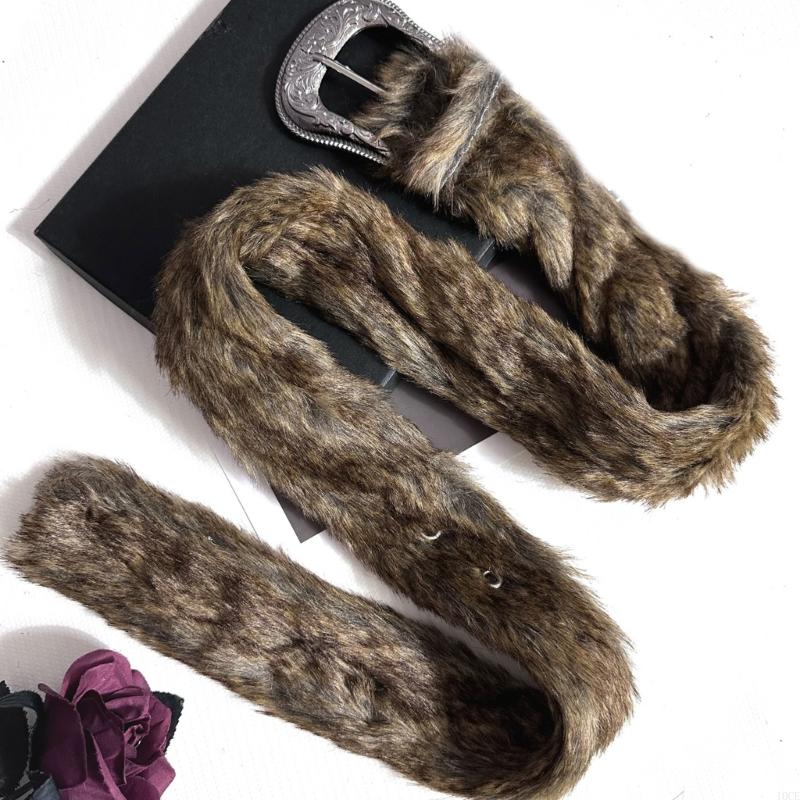 2000s Furry Plush Winter Belt  - Women Accessories Description 评论和价格