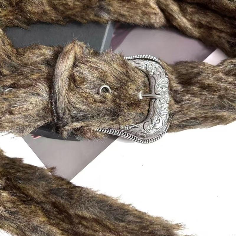 2000s Furry Plush Winter Belt  - Women Accessories Description 评论和价格