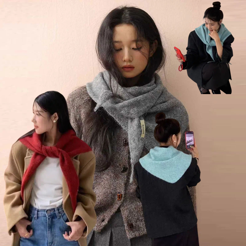 Korean Wool Knitted Triangle S - Women'S Korean Accessories 评论和价格