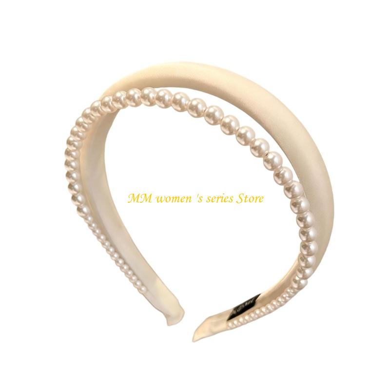 Q39C Pearls Trim Hair Headband - Women Accessories Description 评论和价格