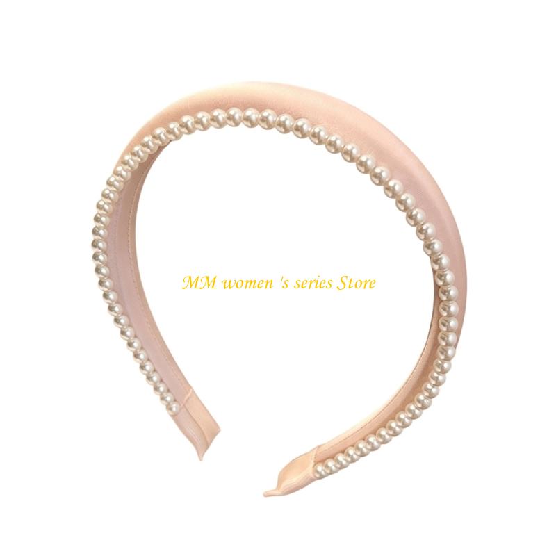 Q39C Pearls Trim Hair Headband - Women Accessories Description 评论和价格