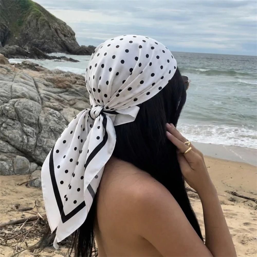 Retro Printed Dot Print Scarf  - Women'S Korean Accessories 评论和价格
