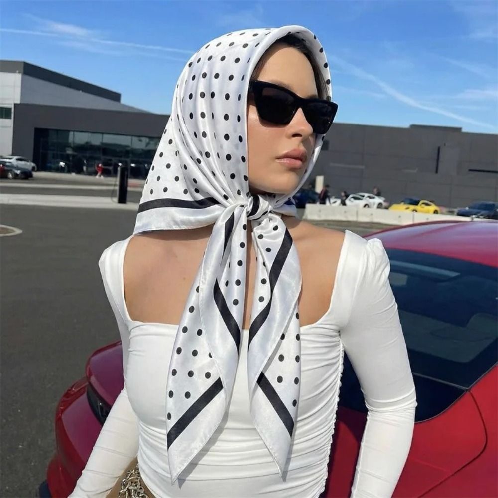 Retro Printed Dot Print Scarf  - Women'S Korean Accessories 评论和价格