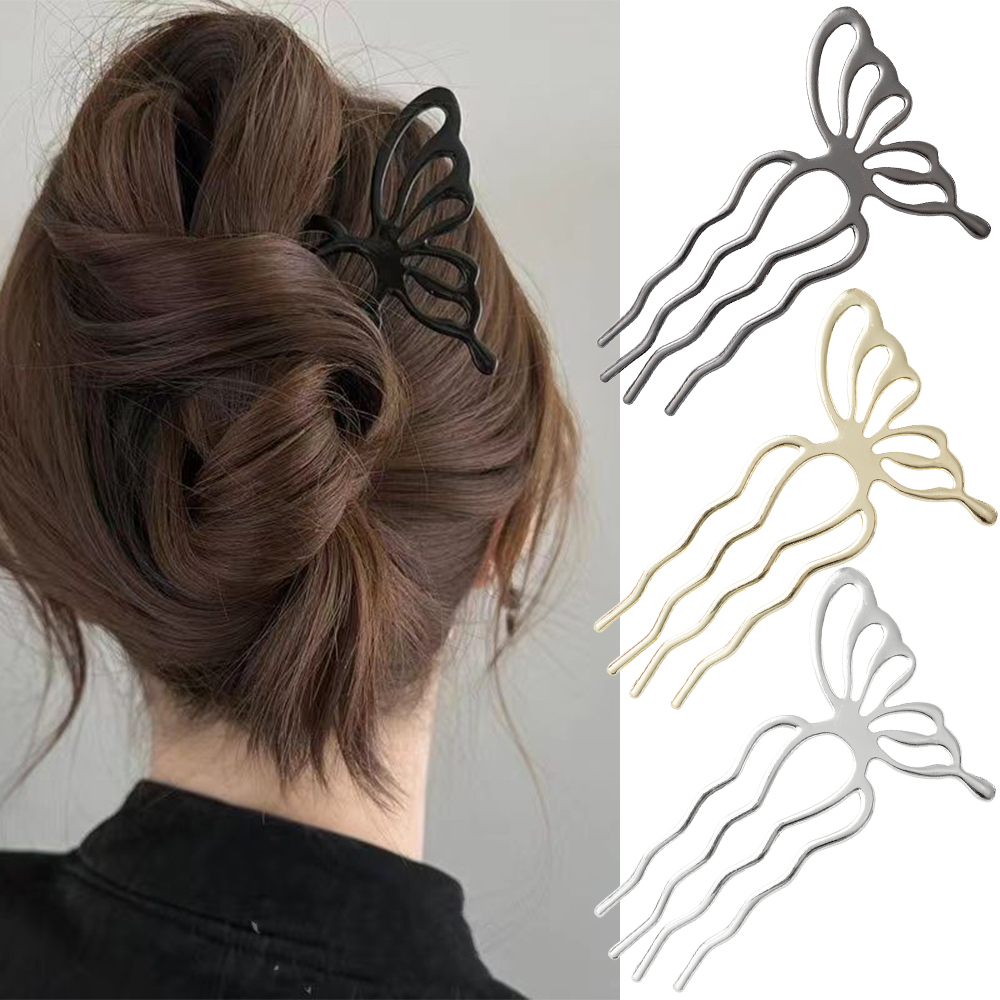 Korean Butterfly U Shape Hair  - Women'S Korean Accessories 评论和价格