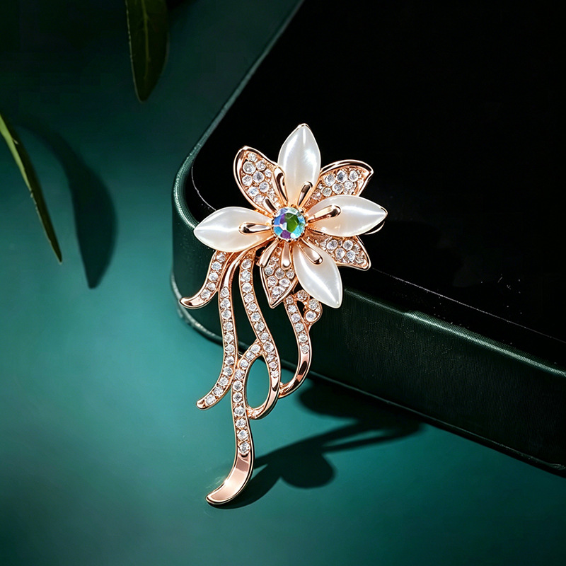Vintage Cat's Eye Stone Orchid - Women Accessories Bouquet 评论和价格