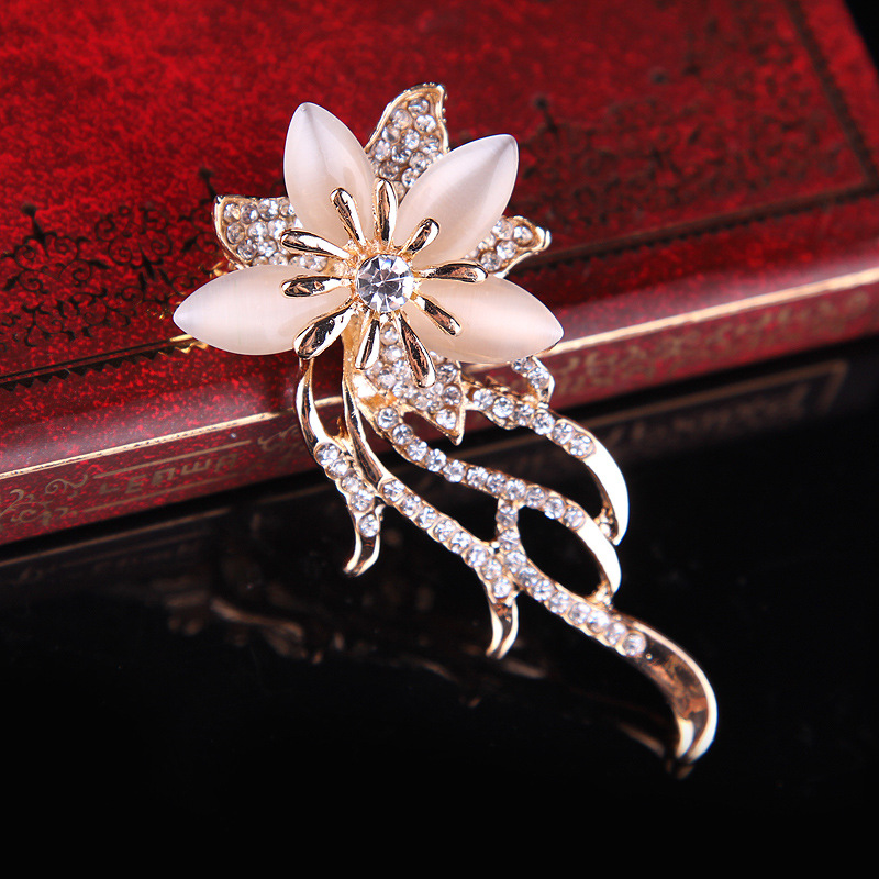 Vintage Cat's Eye Stone Orchid - Women Accessories Bouquet 评论和价格