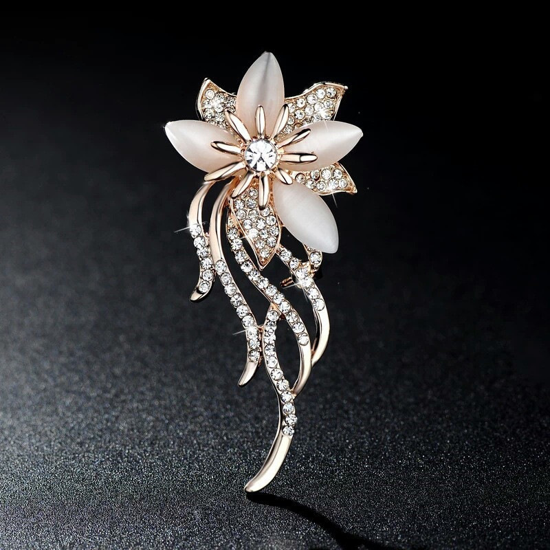Vintage Cat's Eye Stone Orchid - Women Accessories Bouquet 评论和价格