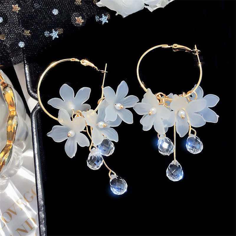 Korean Fashion Zircon White Fl - Women'S Accessories Trends 2026 评论和价格