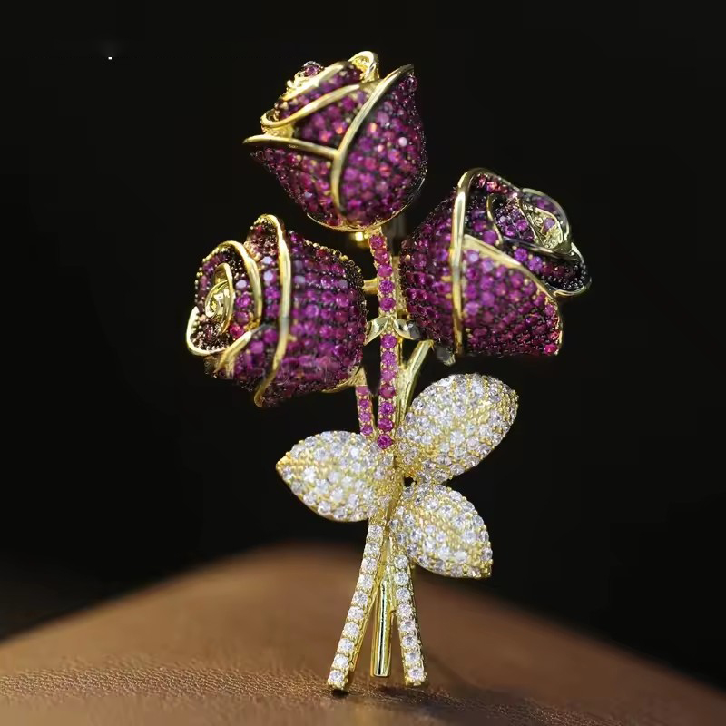 OKILY Luxury Artificial Red Co - Women Accessories Bouquet 评论和价格