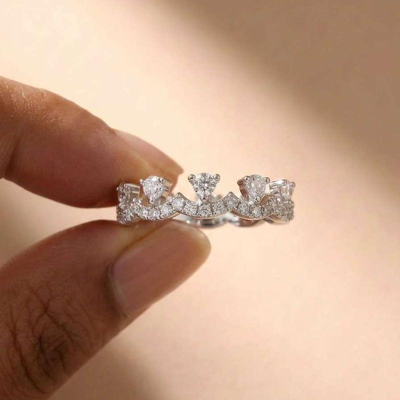 925 Sterling Silver Crown Zirc - Women'S Accessories Jewelry Sale 评论和价格