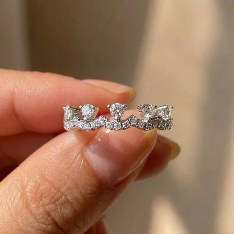 925 Sterling Silver Crown Zirc - Women'S Accessories Jewelry Sale 评论和价格
