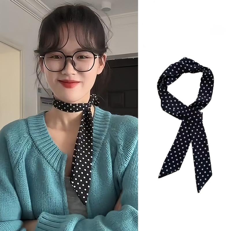 Fashion Polka Dot Silk Scarf V - Women'S Korean Accessories 评论和价格
