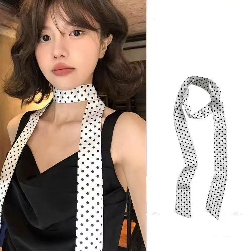 Fashion Polka Dot Silk Scarf V - Women'S Korean Accessories 评论和价格