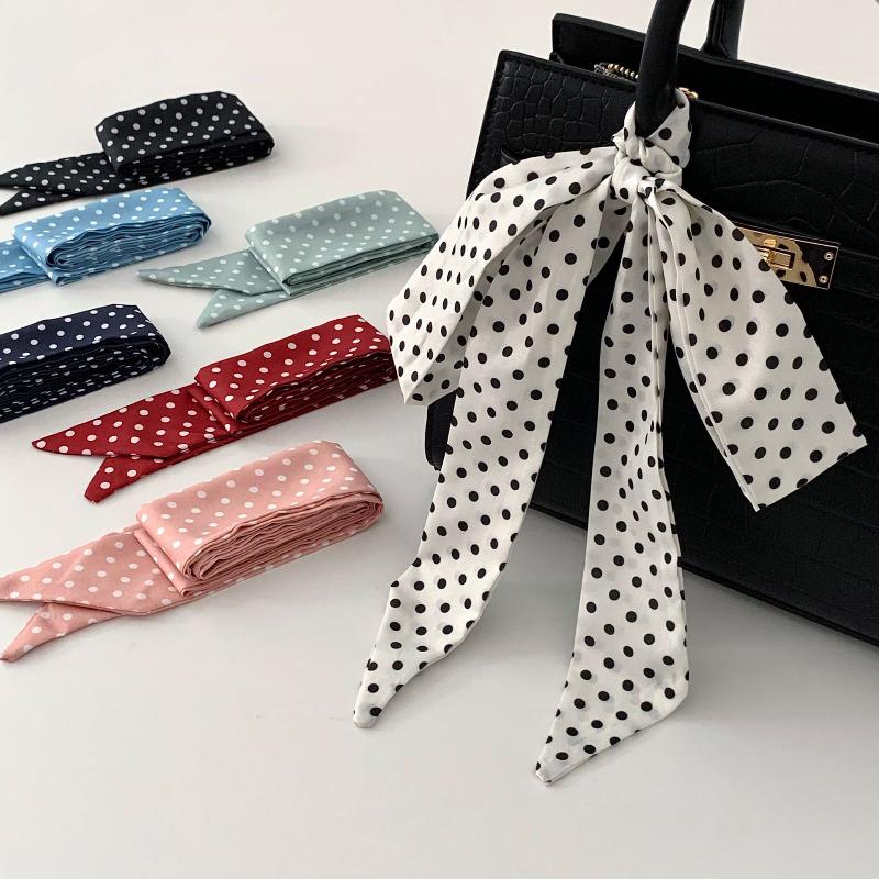Fashion Polka Dot Silk Scarf V - Women'S Korean Accessories 评论和价格