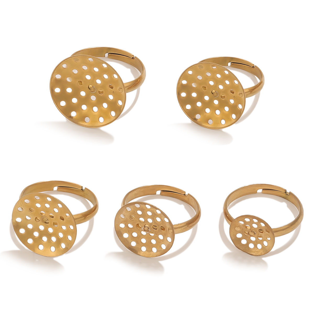 10pcs/lot Stainless Steel Ring - Ring Set Adjustable 评论和价格