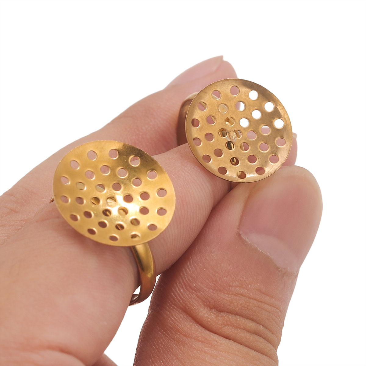 10pcs/lot Stainless Steel Ring - Ring Set Adjustable 评论和价格