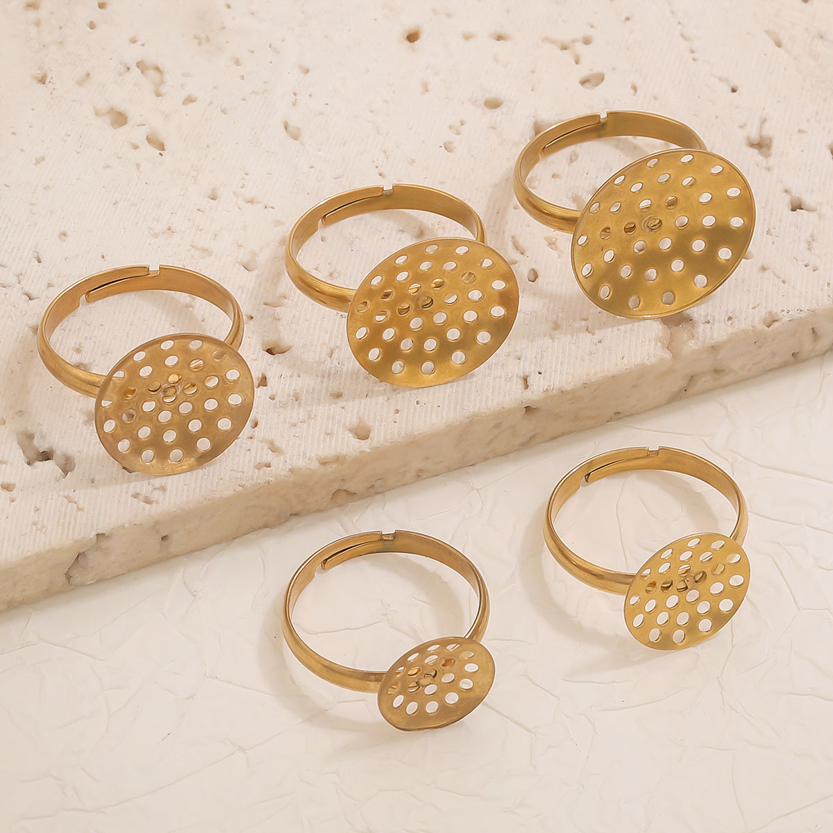 10pcs/lot Stainless Steel Ring - Ring Set Adjustable 评论和价格