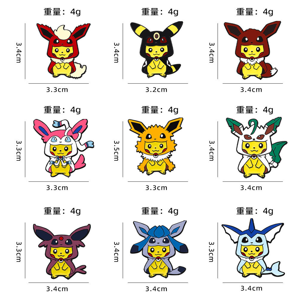 9Pcs Anime Pokemon Lapel Pins  - Women'S Accessories Jewelry Sale 评论和价格