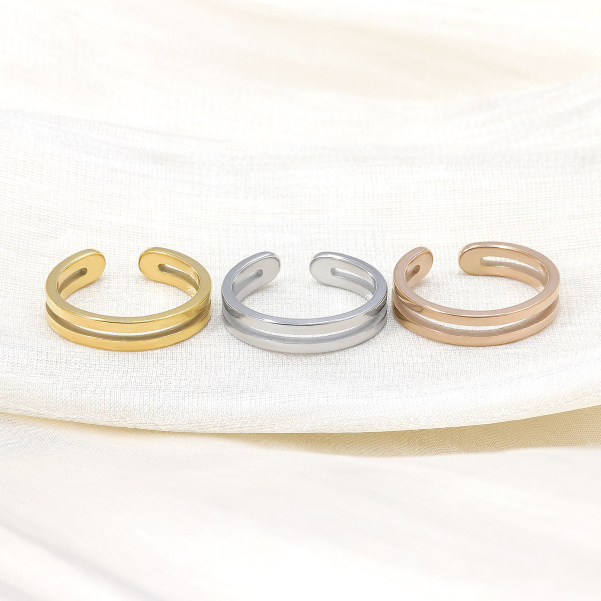 Adjustable Double Layer Toe Ri - Ring Set Adjustable 评论和价格