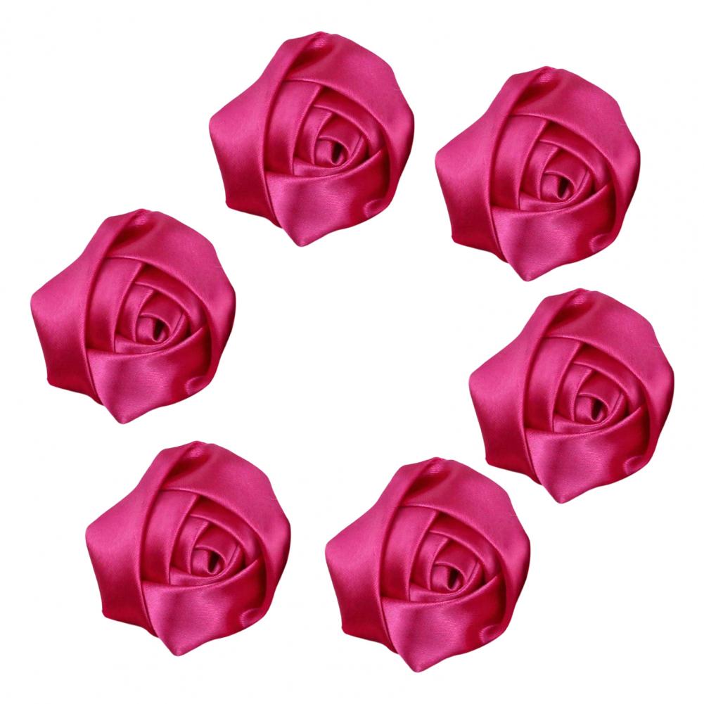 6Pcs Corsage Handmade Satin Ro - Women Accessories Bouquet 评论和价格