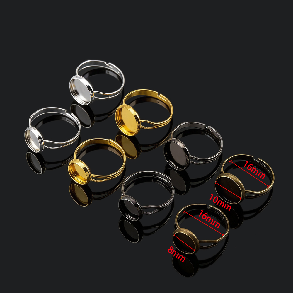 10pcs/lot Adjustable Blank Rin - Ring Set Adjustable 评论和价格