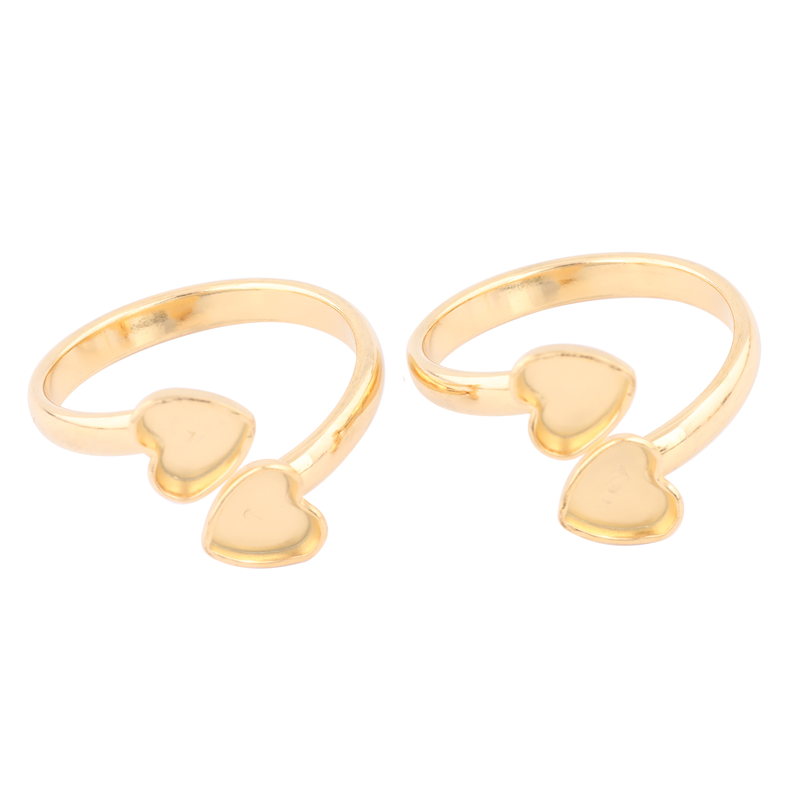 10pcs Stainless Steel Gold Pla - Ring Set Adjustable 评论和价格