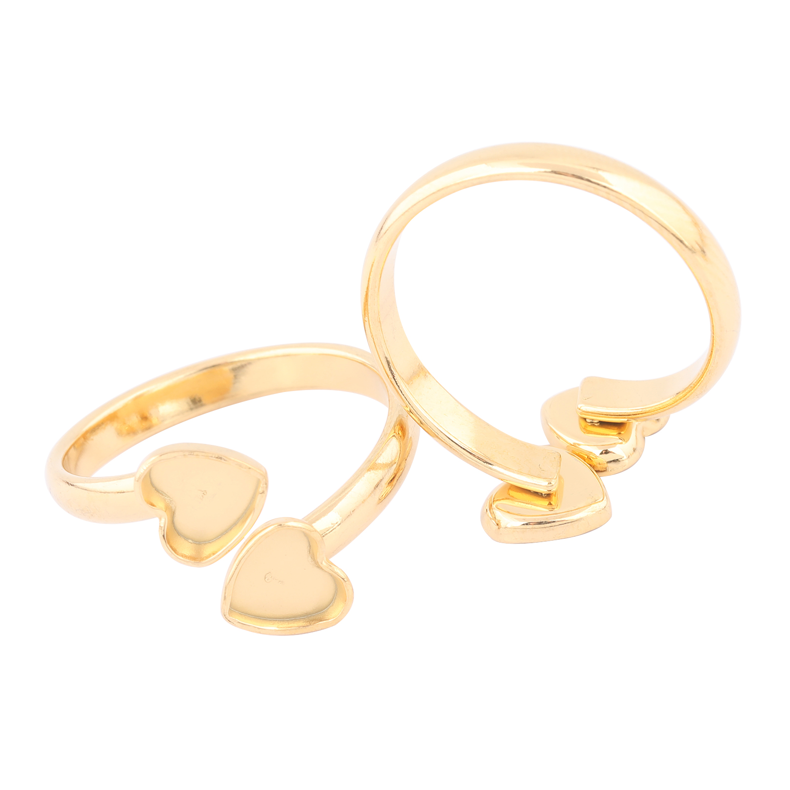 10pcs Stainless Steel Gold Pla - Ring Set Adjustable 评论和价格