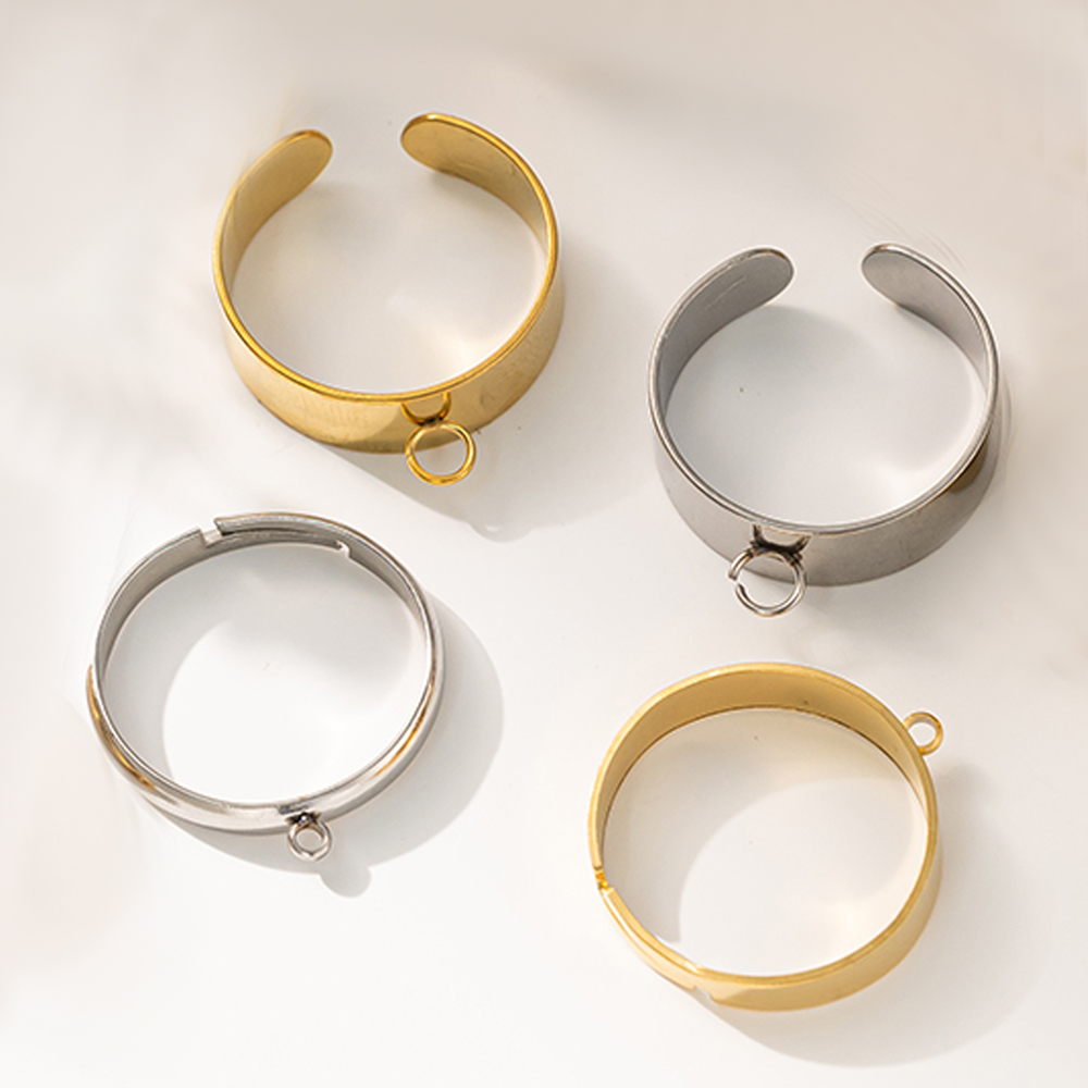 5pcs/Lot Stainless Steel Gold  - Ring Set Adjustable 评论和价格