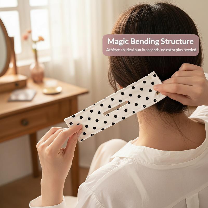 Polka Dot Hair Bun Maker Cute  - Women'S Work Accessories 评论和价格