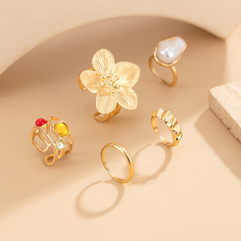 Adjustable Toe Ring Set Gold S - Ring Set Adjustable 评论和价格