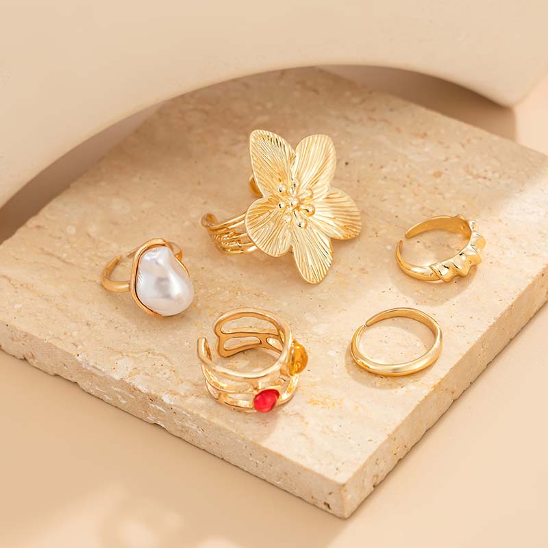 Adjustable Toe Ring Set Gold S - Ring Set Adjustable 评论和价格