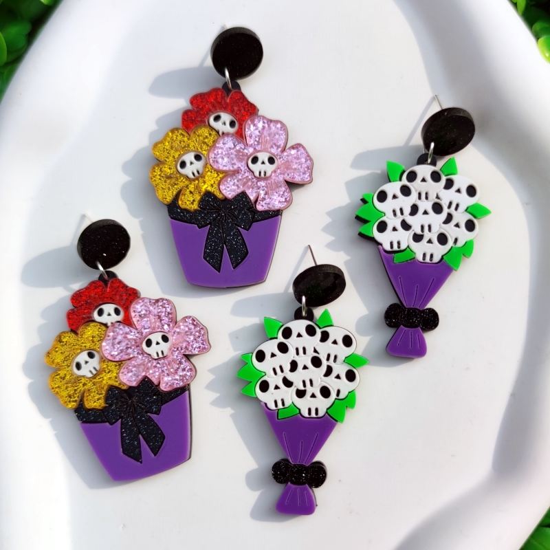 KUGUYS Halloween Skull Skeleto - Women Accessories Bouquet 评论和价格